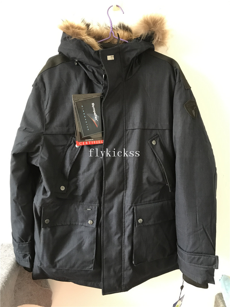 Nobis Canada White Duck Down Jacket Navy blue